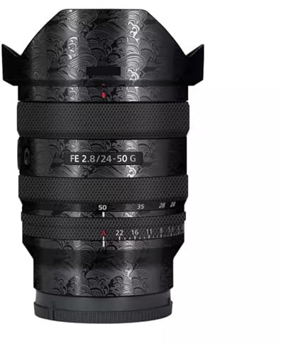 Camera Skin Wrap Lens Skins Protector for Sony FE 24-50mm F2.8 G Anti-Scratch Coat Wrap Cover Sticker FE 2.8/24-50 G 2.8(Wave Black)