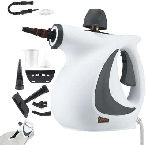 Laytic Steammaster Pro, Handheld Steam Cleaner, 10 In 1 Handheld Pressure Multi Purpose Cleaner Home Use, Quick-Dry, Lightweight Design (White)
