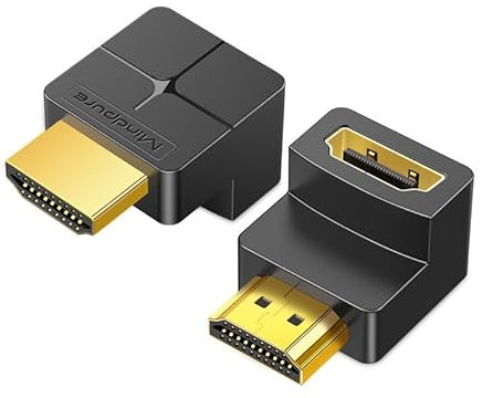 XAGMODSHN Paquete de 2 adaptadores macho a hembra, compatible con 4K y 3D, adecuado para televisores, monitores, portátiles, juegos suaves
