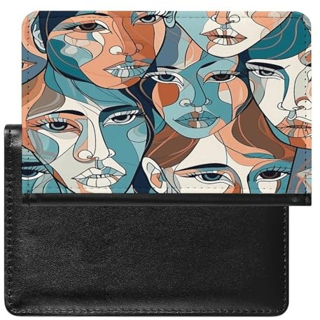 Tarjetero de líneas suaves, funda protectora de tarjetas, soporte para pasaporte, ligero y portátil, fundas para tarjetas, aplicable a pasaportes, tarjetas de embarque y tarjetas de identificación