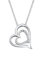 Elli DIAMONDS Halskette Damen Herz Liebesbeweis mit Diamant (0.015 ct.) in 925 Sterling Silber
