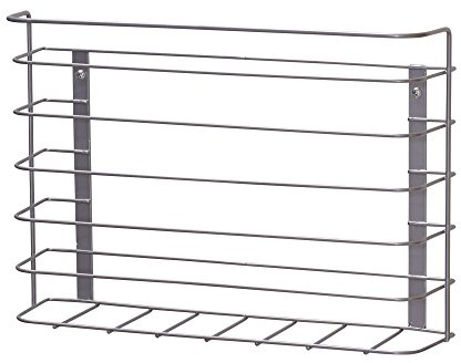 Household Essentials Tall Door Mount Cabinet Organizer with Steel Wire Frame in Nickel Powder Finish, Silver