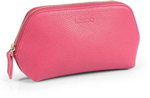Londo Echtleder Kosmetiktasche, Schminktasche, Make up Tasche für Damen, Mädchen - Sonderfach mit Reisverschluss