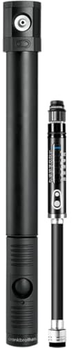 Klic Hand Pump w/Gauge - High Volume/High Pressure, Co2, Portable, Lightweight Bike Hand Pump for Presta and Schrader Valve