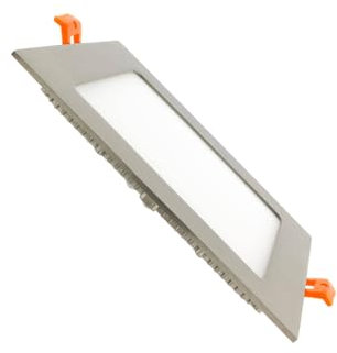 LEDKIA LIGHTING LED Einbaustrahler flach 12W Eckig SuperSlim Ausschnitt 152x152 mm Silber 5000K Kaltweiß