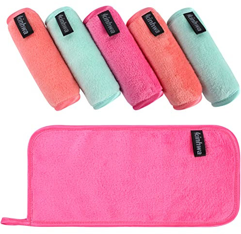 KinHwa Microfaser Waschlappen Make-up Entferner Tuch Waschbar Abschminktücher Ultraweich Waschlappen Gesicht Wiederverwendbar 15×30cm 6 Stück