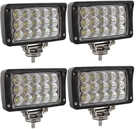 4 Stück LED Arbeitsscheinwerfer 45W Scheinwerfer IP67 Rückfahrscheinwerfer 4275LM Zusatzscheinwerfer 3000-6500K für SUV, ATV, UTV, LKW, Auto