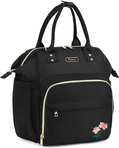 Beaulyn Wickeltasche Kleine, Lässig Wickelrucksack mit Isolierter Tasche,Baby Windeltasche Rucksack für Unterwegs