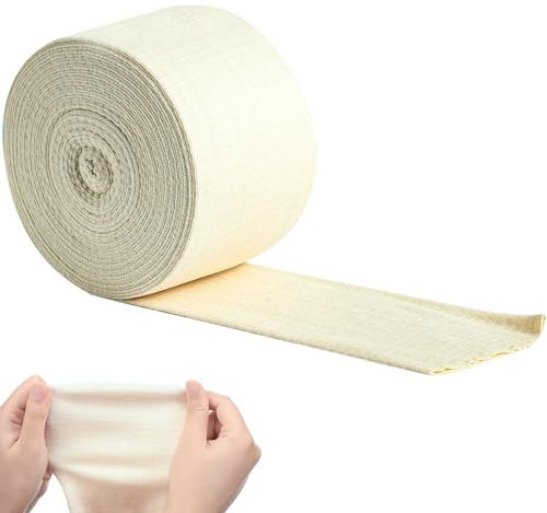Tubular Bandage Size F Elastic Tubular Compression Support Bandages First Aid Wrap Gauze Elasticated Cotton Dressing for Leg Arm 10 cm x 5 m
