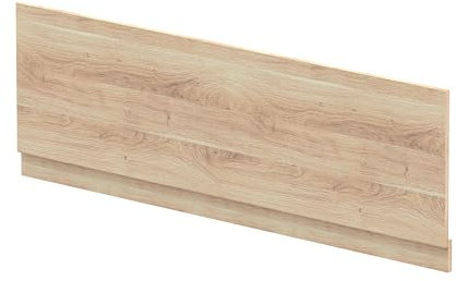 Balterley Wooden Front Bath Panel Covering with Plinth, 1700mm Bath Panel, Straight Front Bathroom Panels for Bathtub, Water Resistant Side Panels for Bathroom Baths and Soaking Tubs (Bleached Oak)