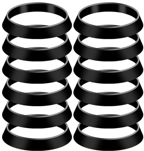 12pcs Cone Seal Ring Silicone Washer, Good Sealing Washer for 1 1/2 Inch Pipe Rubber Gasket Washers for Sink Drains, Outdoor Water Pipes