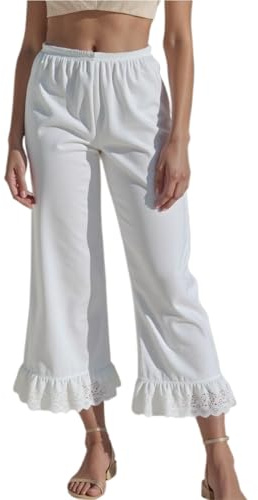 Vhersily Short de jupon victorien pour femme en coton avec pantalon Victoria pour femmes et culottes de survêtement Bloomers Pants Athlétiques de randonnée avec poches de travail pour pyjama