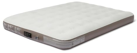 Amazon Basics Elektrische Luftmatratze - Eingebaute Pumpe, Tragbare Aufblasbare Luftbett mit Tragetasche, Queen Size 203x152x25cm