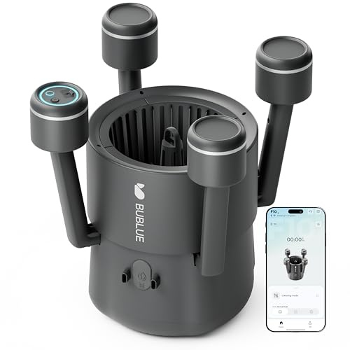 (2026 Upgrade) BUBLUE F10 Pool Surface Skimmer Robot, Pool Cleaner with App Control,Powerful Suction,5L Filter, Dual Cleaning Modes, AI Navigation,Ideal for In-Ground & Above-Ground Pools,Space Gray
