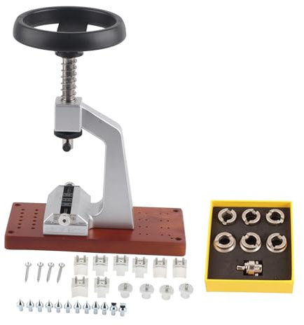 5700 Bench Uhrengehäuseöffner, professioneller Armbanduhr-Werkzeug-Rückenöffner mit 6 Stempeln für Uhrenreparaturwerkzeug