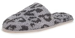 Barefoot Dreams CozyChic Barefoot in The Wild Slipper, Graphite/Carbon, LG