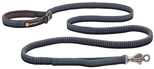 Ruffwear, Roamer Bungee-Hundeleine zum Laufen, Radfahren oder Wandern, kann mit der Hand oder ohne Hände verwendet Werden, Grey Granite, 7.3-11ft