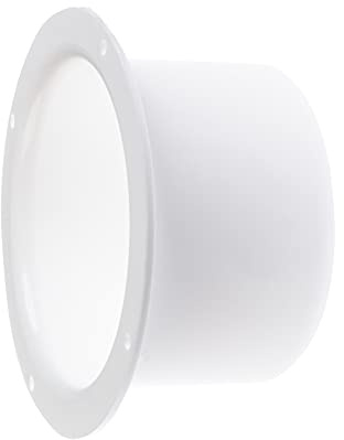 Steinberg14 Flangia da parete Ø 100 mm, colletto in vita, montaggio tubo rotondo in PVC, connettore per tubo di ventilazione