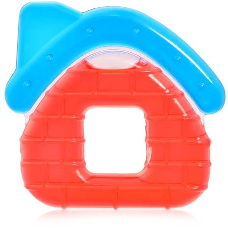 Lorelli Beißring Haus Zahnhilfe, Kühlbeißring, mit Wasser gefüllt, ab 3 Monaten rot