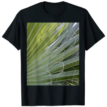 Abstrait photographique de palmier éventail avec fils fibreux T-Shirt