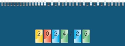Brunnen Tvärterminbok DATAline Modell 771 (2025), 1 sida = 1 vecka, 297 × 105 mm, 96 sidor, kartongomslag, blå