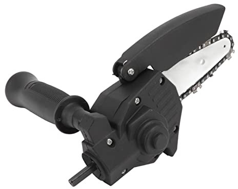 Mini kit di conversione per motosega portatile per trapani elettrici, trasforma il tuo trapano a mano in una motosega con manico e catena, ideale per progetti di giardino e lavorazione del legno