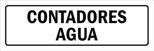 Water meters, white informational sign SP005-1mm flexible Plastic sign (150mm x 50mm)