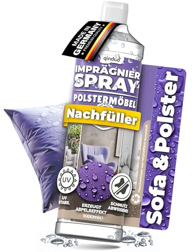 Qindoo Imprägnierspray für Sofa & Polster-Möbel, Couch, Autositze, PFC frei, Made in Germany, 1L Nachfüllflasche