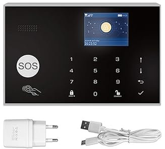 Système de sécurité Domestique, Système D'alarme for La Sécurité Anti-cambriolage À La Maison 433MHz Kit D'alarme Antivol sans Fil GSM Alarme sans Fil App Contrôle(YK-002-GSM-G30)