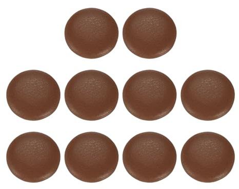 QUARKZMAN 10 st runda metallknappar täckta i PU-läder 18 mm (28L) diameter skaftknappar ersättningsknappar för sömnad dekoration kläder gör-det-själv-tillbehör, brun