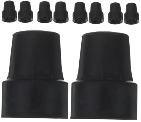 TOYANDONA 10piezas Funda De Bastón Antideslizante De Goma Para Senderismo Repuestos Para Puntas De Goma De Bastón Protectores Para Uso Diario