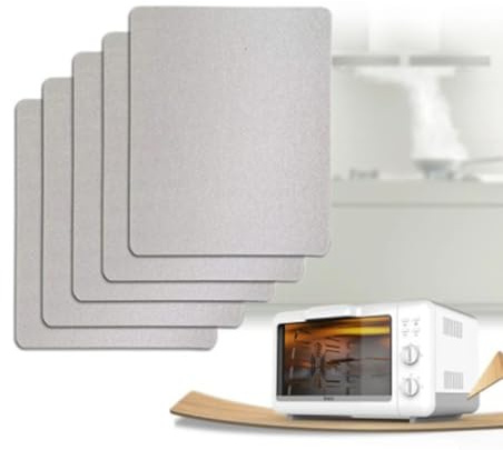 Bulevisiter Lot de 5 plaques de protection en mica pour four à micro-ondes 12 x 15 cm Épaisseur 0,4 mm