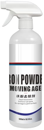 qixeuoa remover för järnpulver | 500 ml mångsidig och lättanvänd rostborttagare | bilrostborttagningsspray för fordonsskötsel | för fordon metallfälgar inomhus utomhus underhåll