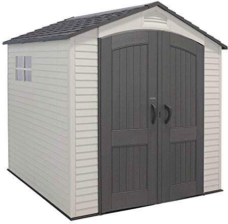 Lifetime 7 FT. X 7 FT. Outdoor Storage Shed Two Windows Desert Sand