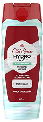 Old Spice Moisturizing Body Wash for Men, Hydro Wash, 2-in-1 Long Lasting Scent & Powerful Hydration to Fight Dry Skin, 24/7 Shower Fresh, Pure Sport Plus Scent, 16 oz