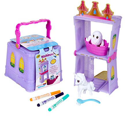 CRAYOLA WASHIMALS Peculiar Pets Schloss Aktivitäten-Set zum Färben und Baden für Welpen, zum Spielen und Geschenk, 3 Jahre, 74-7358