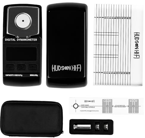 Hudson Hi-Fi Turntable Cartridge Alignment Kit - The Audiophile Purists Perfected 3-Piece LP Cartridge Setup Set. Accuracy Optimized Digital Scale, Azimuth Ruler, Protractor - Rich Pure Sonic Sound