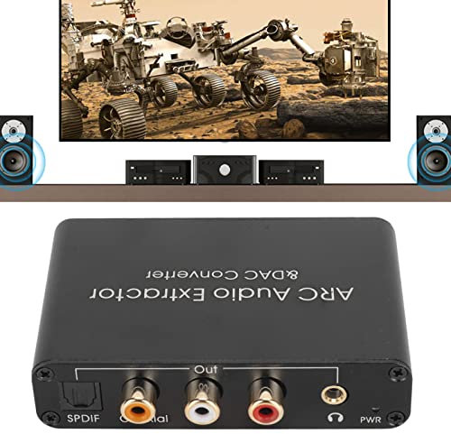 Estrattore audio HD ARC, estrattore audio ARC in uscita, convertitore audio digitale analogico 192KHz ottico SPDIF 3,5 mm porta cuffie per Home Cinema TV