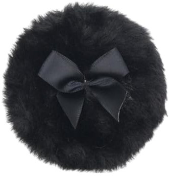 Outdooor Houppette à poudre ronde ultra douce pour le visage et le corps avec nœud en ruban – Applicateur de poudre corporelle pour bébé, enfant et adulte, outil de maquillage pour la maison et les