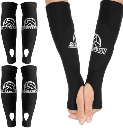 2 paia di protezioni per braccio da pallavolo per adolescenti, pallavolo, protezione avambraccio, accessori per sport, scaldamuscoli, pallavolo, avambracci, imbottitura protettiva con cuscino