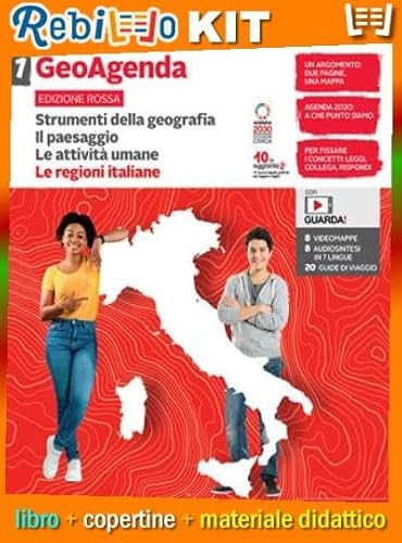 Rebillo GEOAGENDA EDIZIONE ROSSA VOLUME 1 CON LE REGIONI ITALIANE Quaderno Scolastico + Kit Scolastico