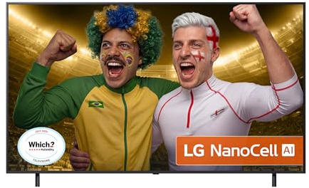 LG 75NANO90A6B, 75 Inch Nano AI 4K Smart TV, webOS 25 Platform, AI Concierge, Alpha 7 AI Processor 4K Gen8, Game Optimiser, ALLM, 60 Hz, 2025