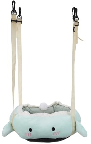 UPKOCH Cuccia Sospesa per Gatti e Piccoli Animali, Amaca Morbida in Peluche Traspirante, Letto a Dondolo Portatile e Versatile per Uso Interno ed Esterno, Cuccia Invernale e Rinfrescante