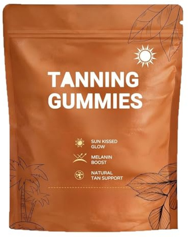 Självbrunande Gummier Med Betakaroten, Lykopen, Astaxantin Och Vitamin C Och E För En Naturlig Lyster, Icke-GMO, Vegan