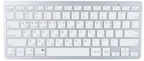 Zunate Bluetooth-Tangentbord, Ultra Slim Mini Scissor Switch Trådlöst Tangentbord, Ergonomisk Design för PC Tablet Laptop Smartphone, för Android, för Wins, för TV, för OS X (koreanska)