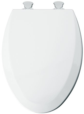 Mayfair 146EC 000 Molded Wood Toilet Seat with Lift-Off Hinges, Elongated, White