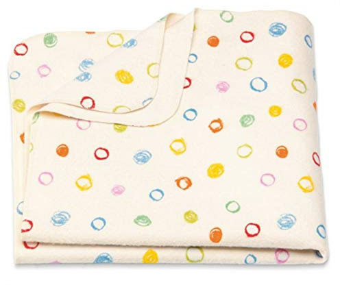 Moltontuch 80x80cm 100% kba-Baumwolle, naturbelassen mit Druck Kritzelkreise