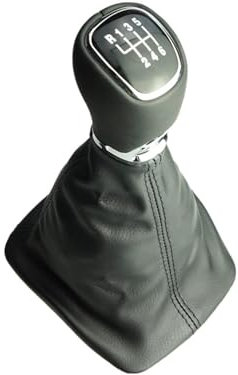 Newtown2700-parts 6 Gang Schaltknauf, Schaltsack mit Rahmen kompatibel für Skoda Octavia II 2 1Z Baujahr 2004-2013 Yeti 2009-2017