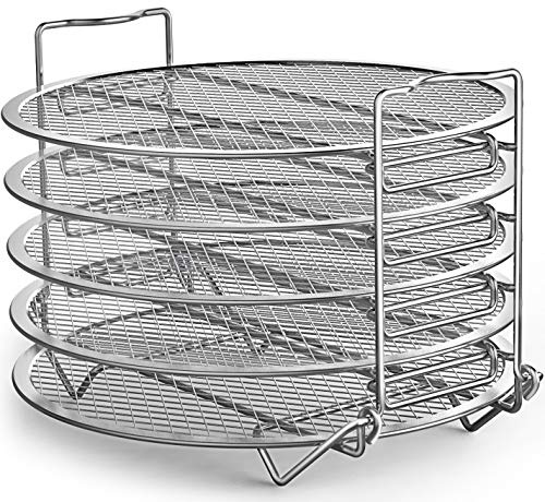 Goldlion Dehydrator Rack Stainless Steel Stand Accessories Compatible with Ninja Foodi Pressure Cooker and Air Fryer 6.5 and 8 Quart, Instant Pot Air Fryer 8 Qt