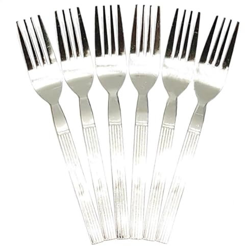 Buystarget 6 X Stainless Steel Cutlery Dining Table Forks Dinner Forks